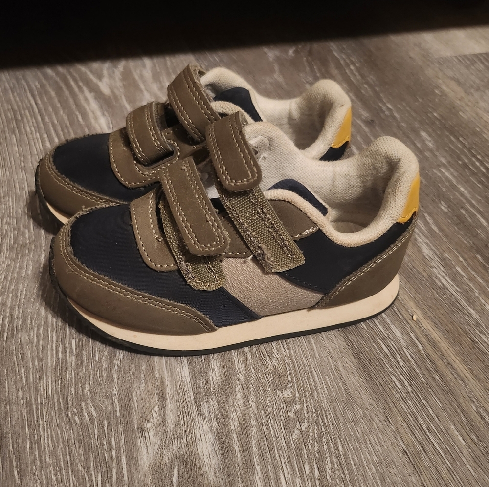 Size 7 Toddler Sneakers (navy & gray)